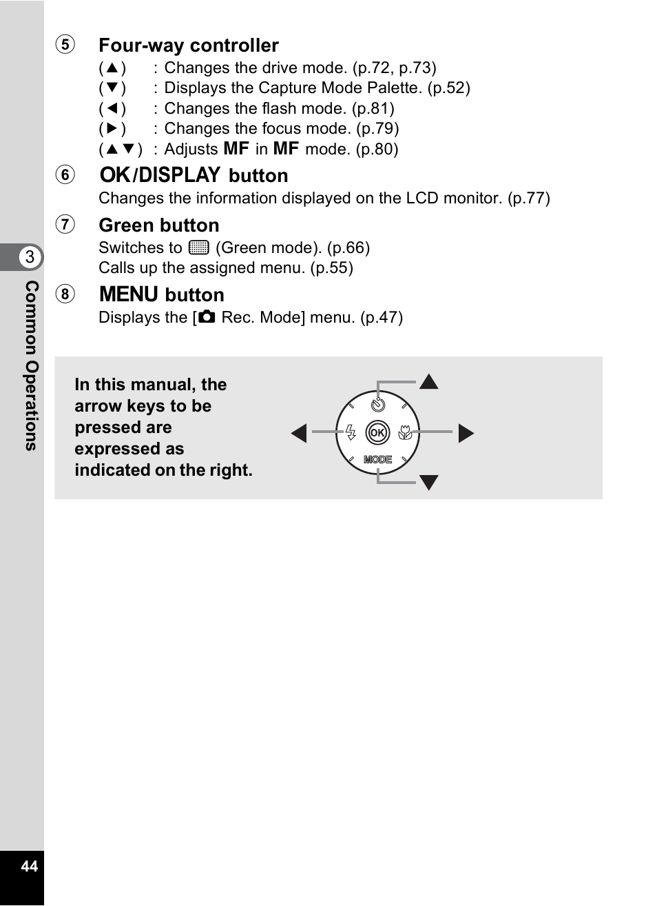 Pentax Optio V10 User Manual | Page 46 / 192