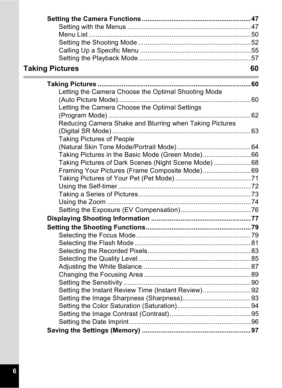 Pentax Optio V10 User Manual | Page 8 / 192