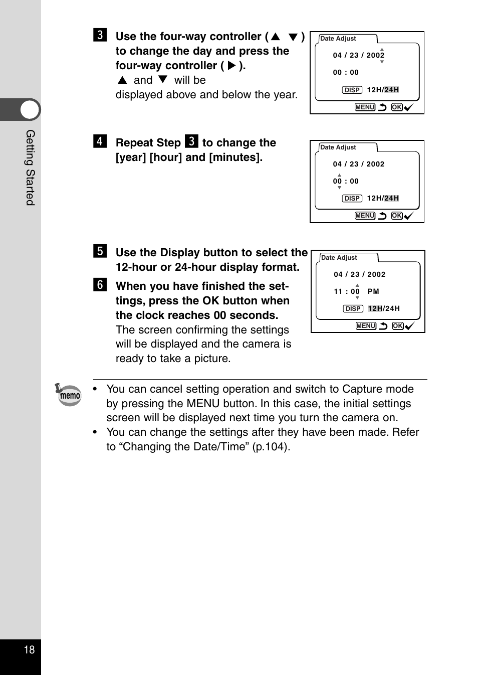 Pentax Optio 230 User Manual | Page 20 / 124