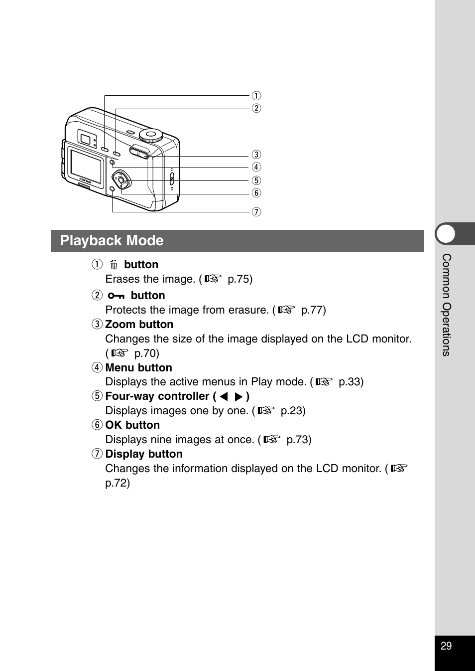 Playback mode | Pentax Optio 230 User Manual | Page 31 / 124