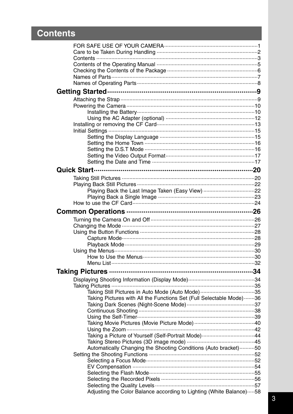Pentax Optio 230 User Manual | Page 5 / 124