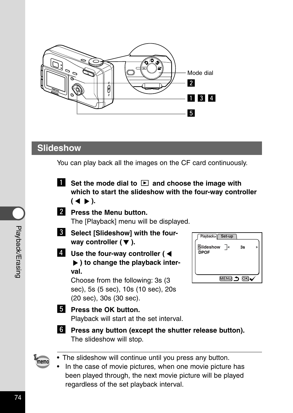 Slideshow | Pentax Optio 230 User Manual | Page 76 / 124