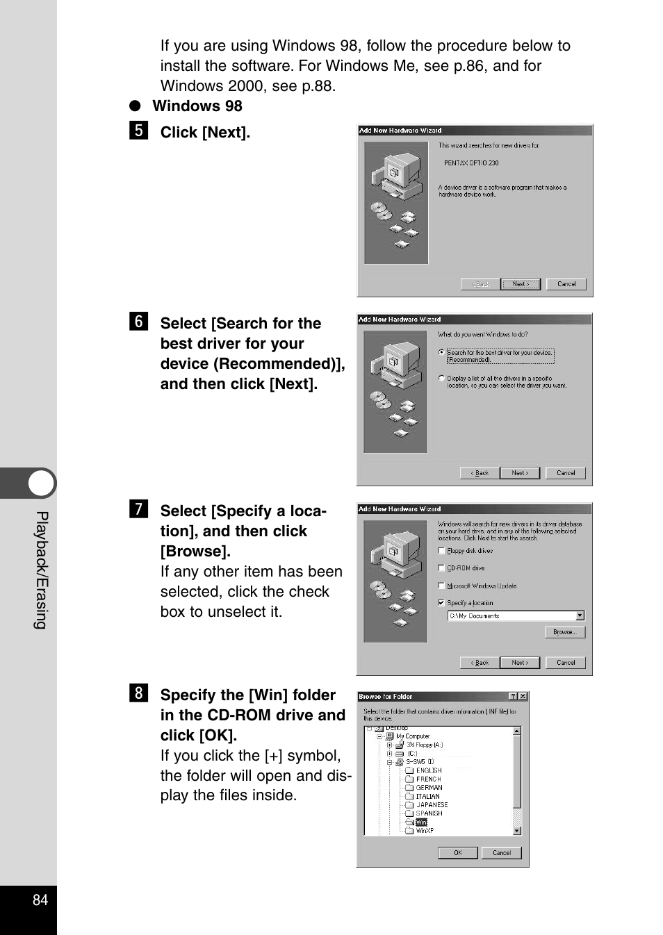Pentax Optio 230 User Manual | Page 86 / 124