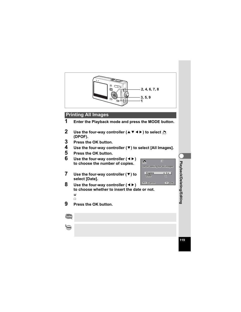 Printing all images | Pentax Optio S5n User Manual | Page 121 / 171