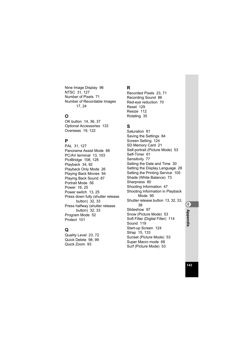 Pentax Model Optio S60 User Manual | Page 145 / 156