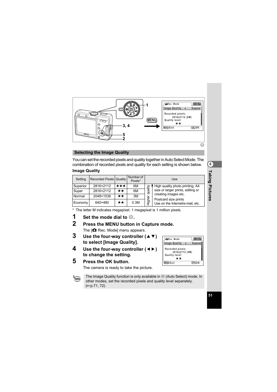 P.51 | Pentax Model Optio S60 User Manual | Page 53 / 156