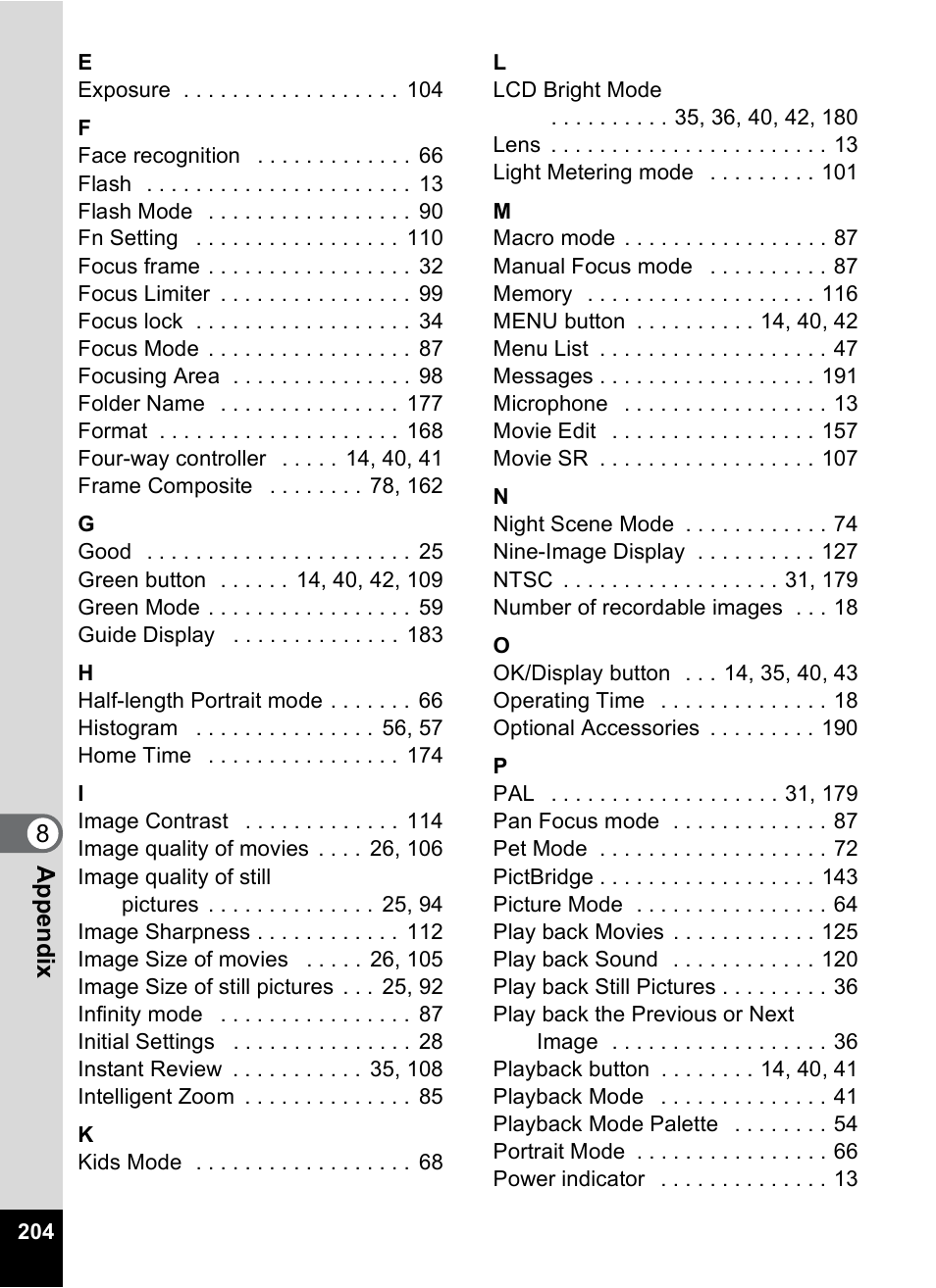 Pentax Optio S10 User Manual | Page 206 / 208