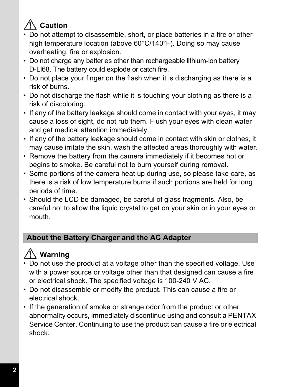 Pentax Optio S10 User Manual | Page 4 / 208