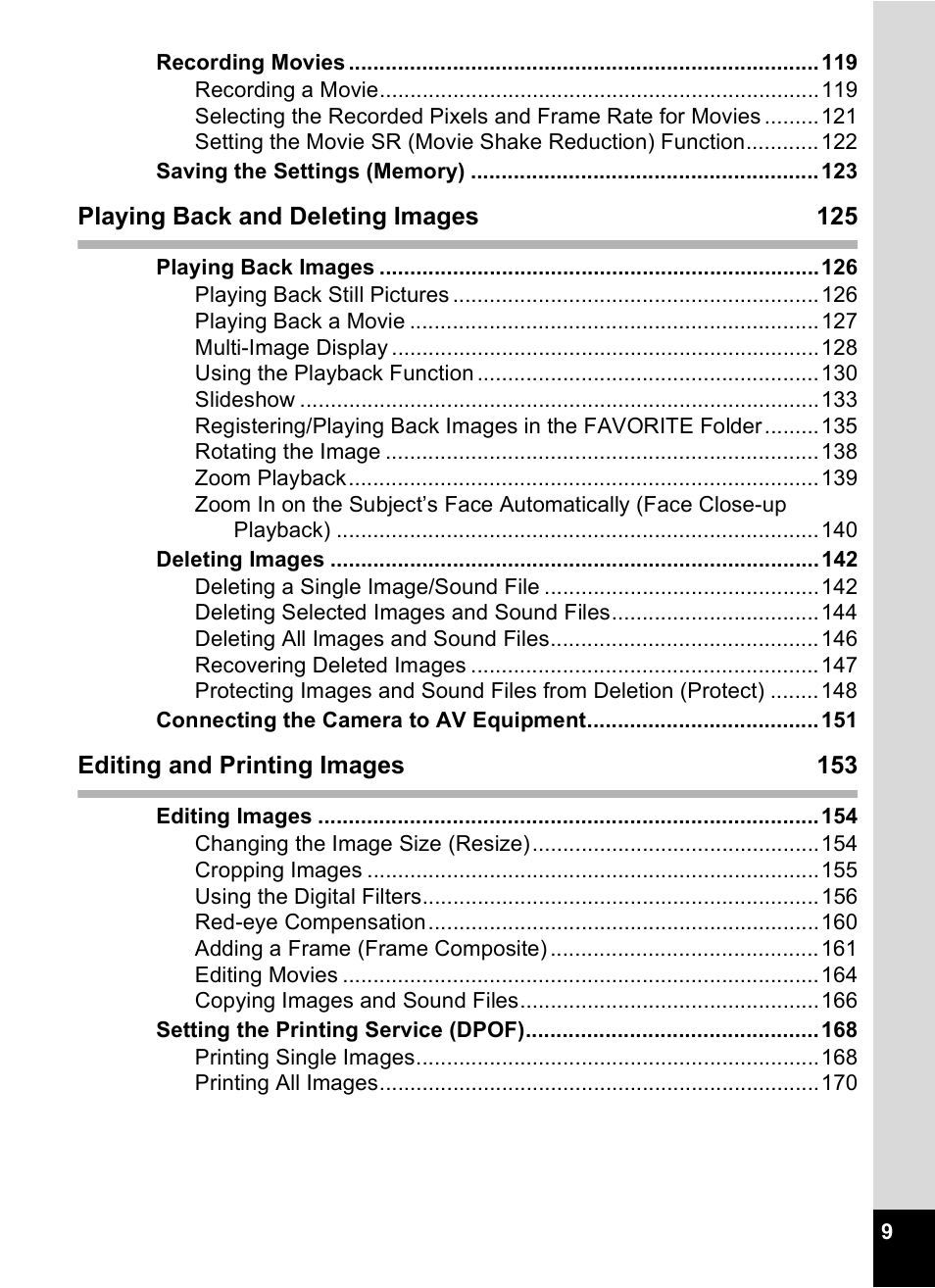 Pentax Digtial Camera Optio P70 User Manual | Page 11 / 256