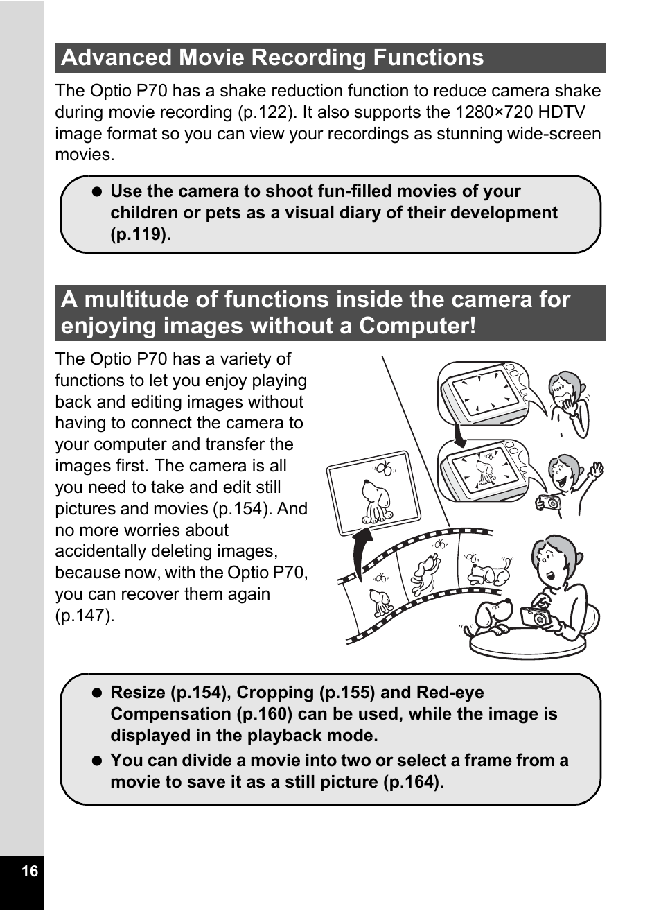 Pentax Digtial Camera Optio P70 User Manual | Page 18 / 256