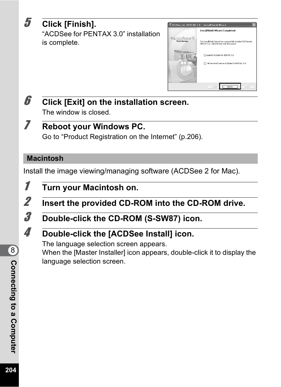 Pentax Digtial Camera Optio P70 User Manual | Page 206 / 256