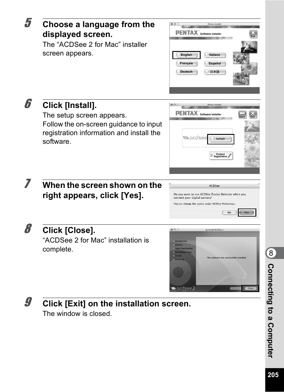 Pentax Digtial Camera Optio P70 User Manual | Page 207 / 256