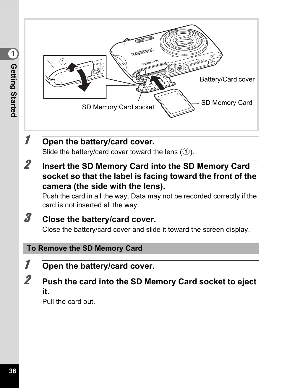 Pentax Digtial Camera Optio P70 User Manual | Page 38 / 256