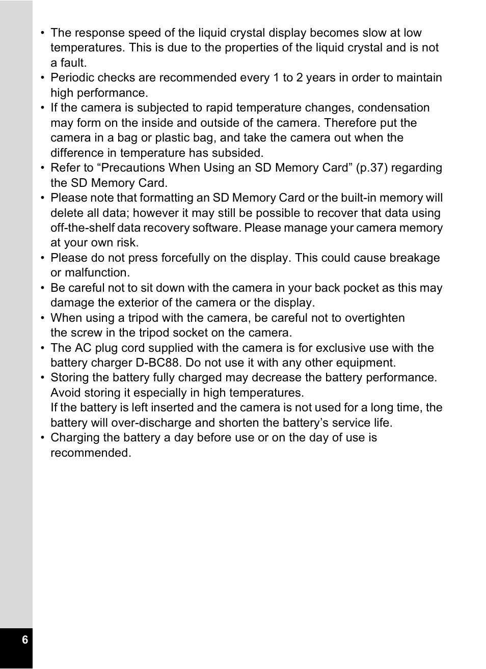 Pentax Digtial Camera Optio P70 User Manual | Page 8 / 256
