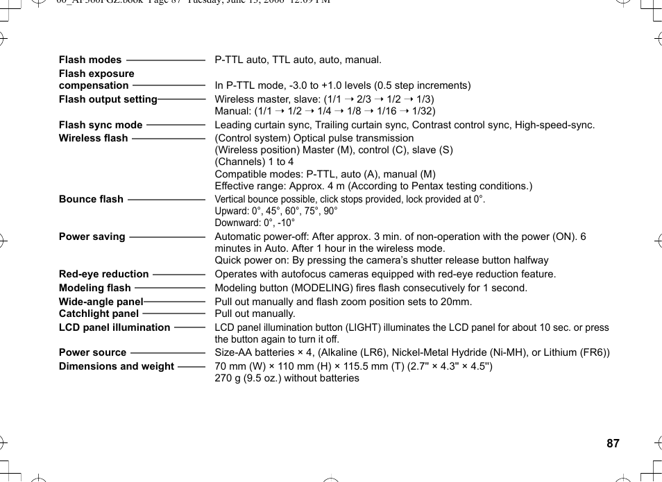 Pentax AF-360FGZ User Manual | Page 89 / 96