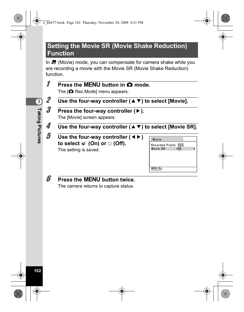 Pentax Optio E70 User Manual | Page 104 / 225