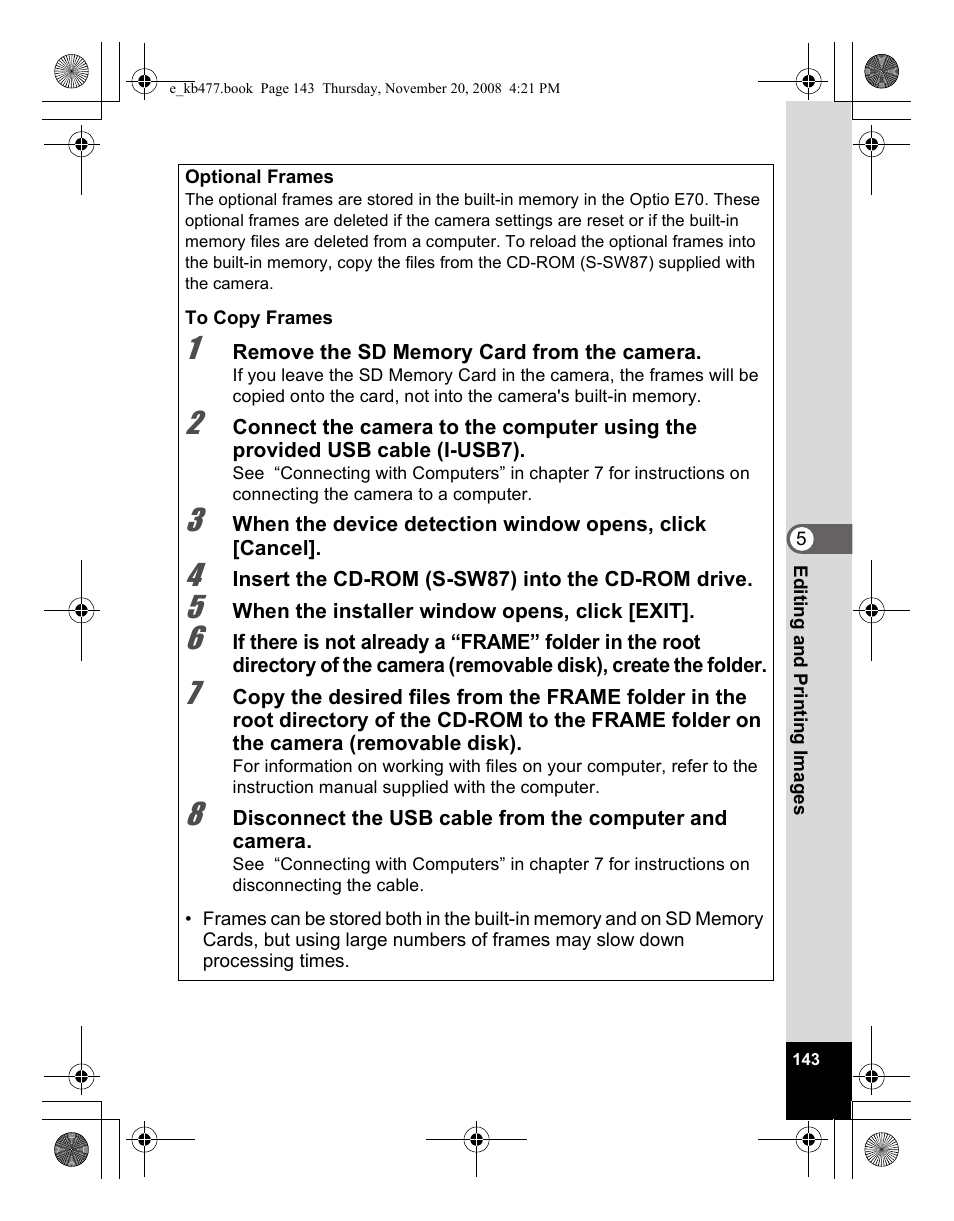 Pentax Optio E70 User Manual | Page 145 / 225