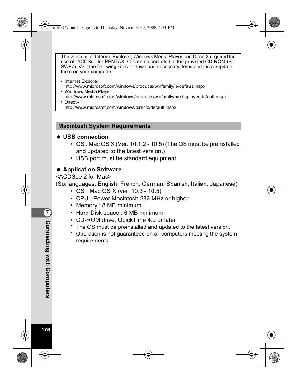 Pentax Optio E70 User Manual | Page 178 / 225