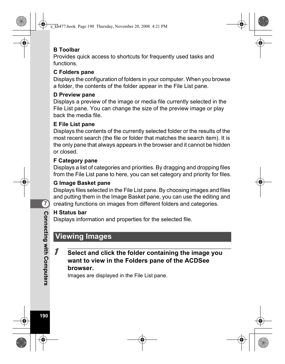 Viewing images | Pentax Optio E70 User Manual | Page 192 / 225