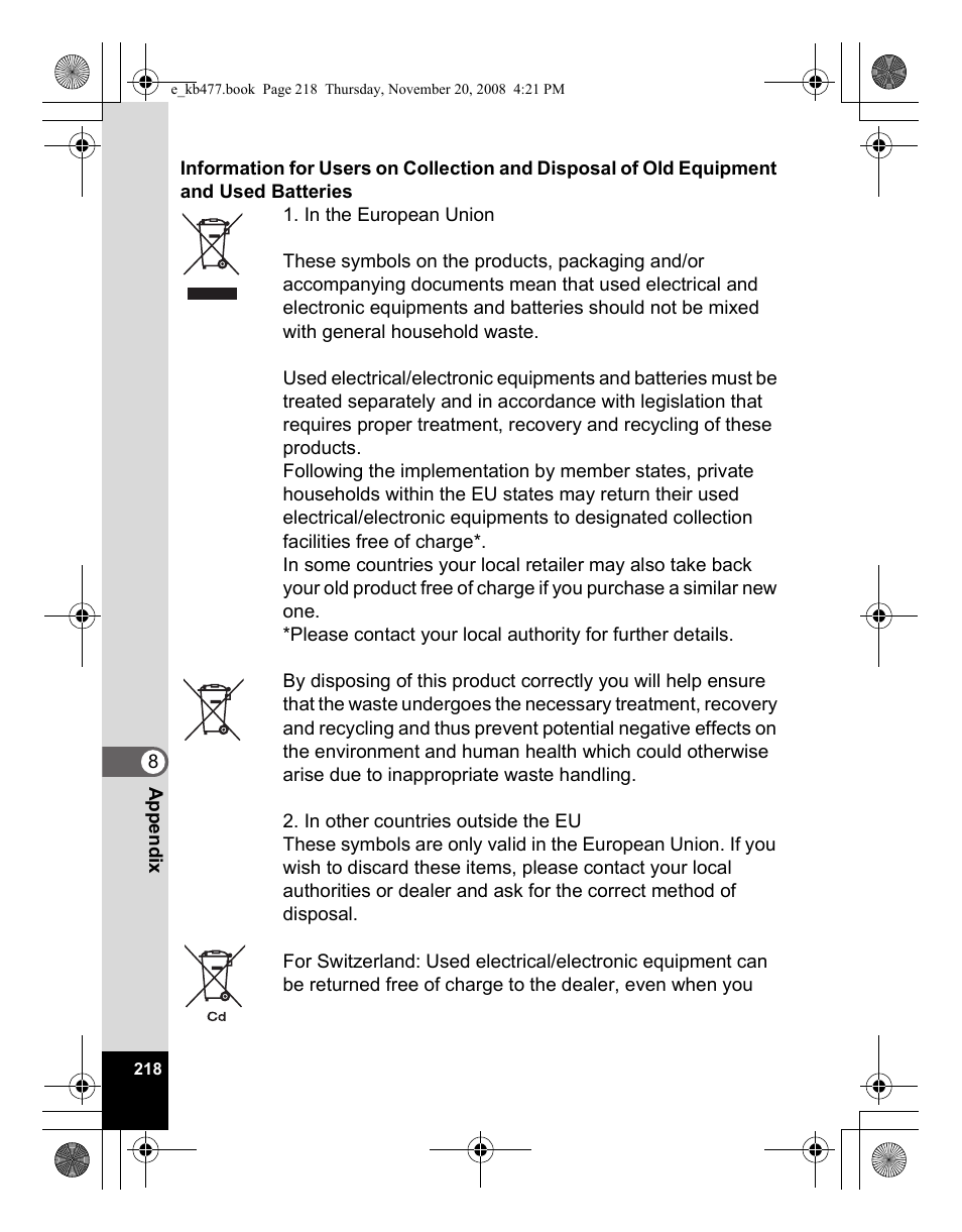 Pentax Optio E70 User Manual | Page 220 / 225