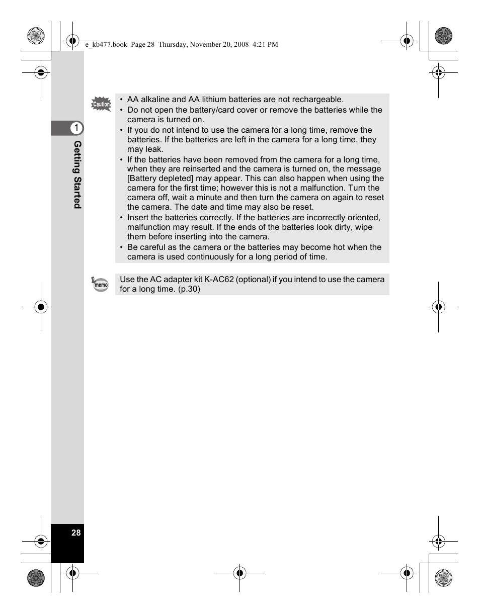 Pentax Optio E70 User Manual | Page 30 / 225