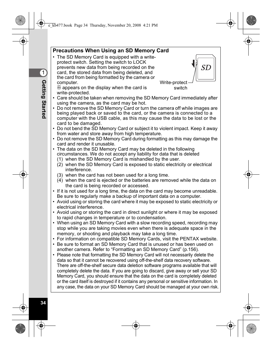 Pentax Optio E70 User Manual | Page 36 / 225