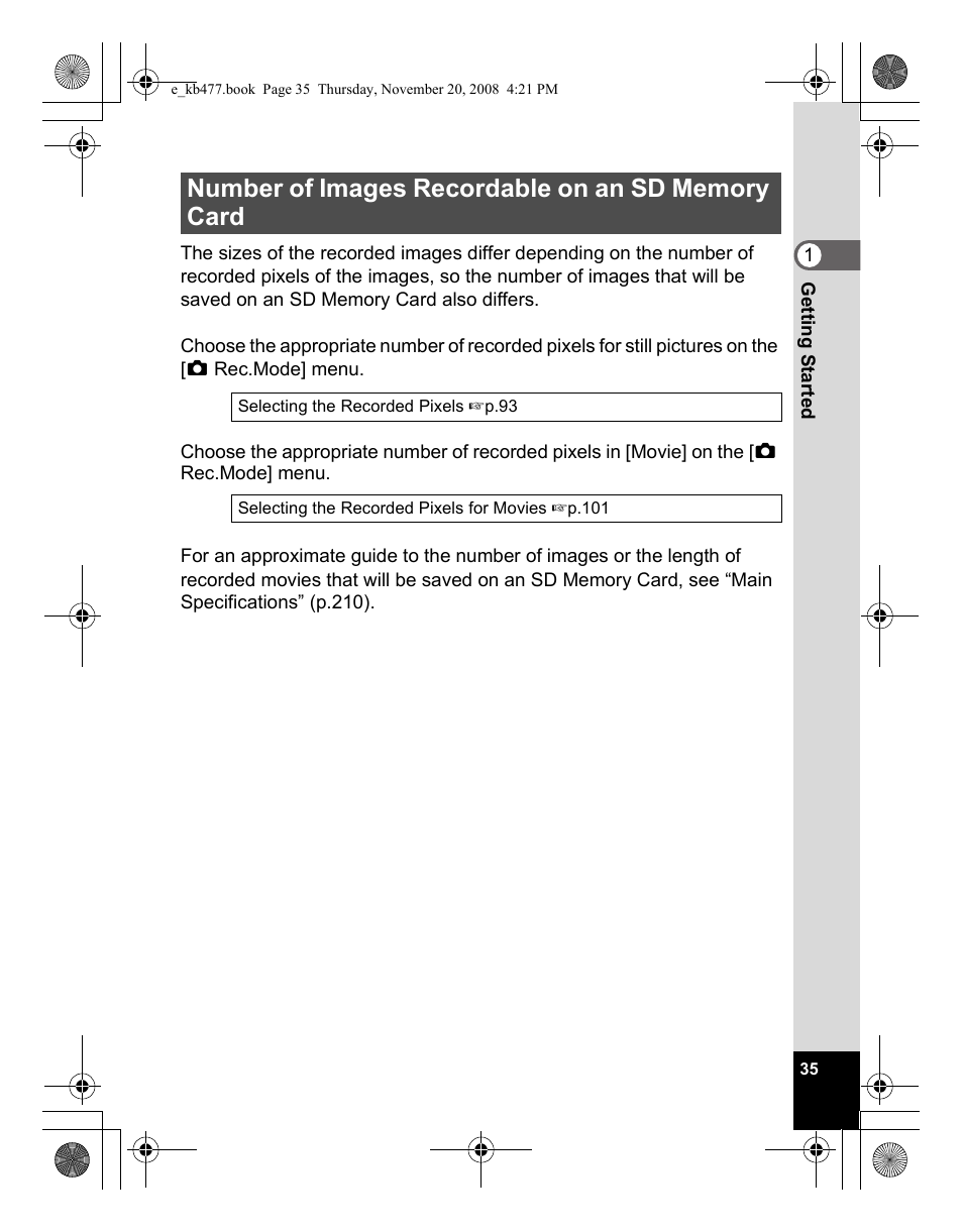 Pentax Optio E70 User Manual | Page 37 / 225