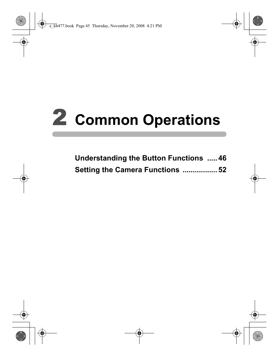 Common operations | Pentax Optio E70 User Manual | Page 47 / 225