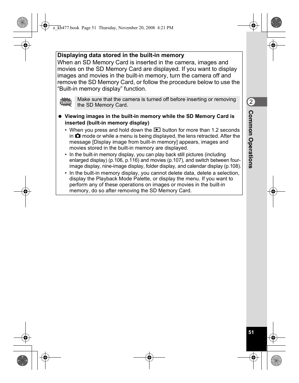 Pentax Optio E70 User Manual | Page 53 / 225