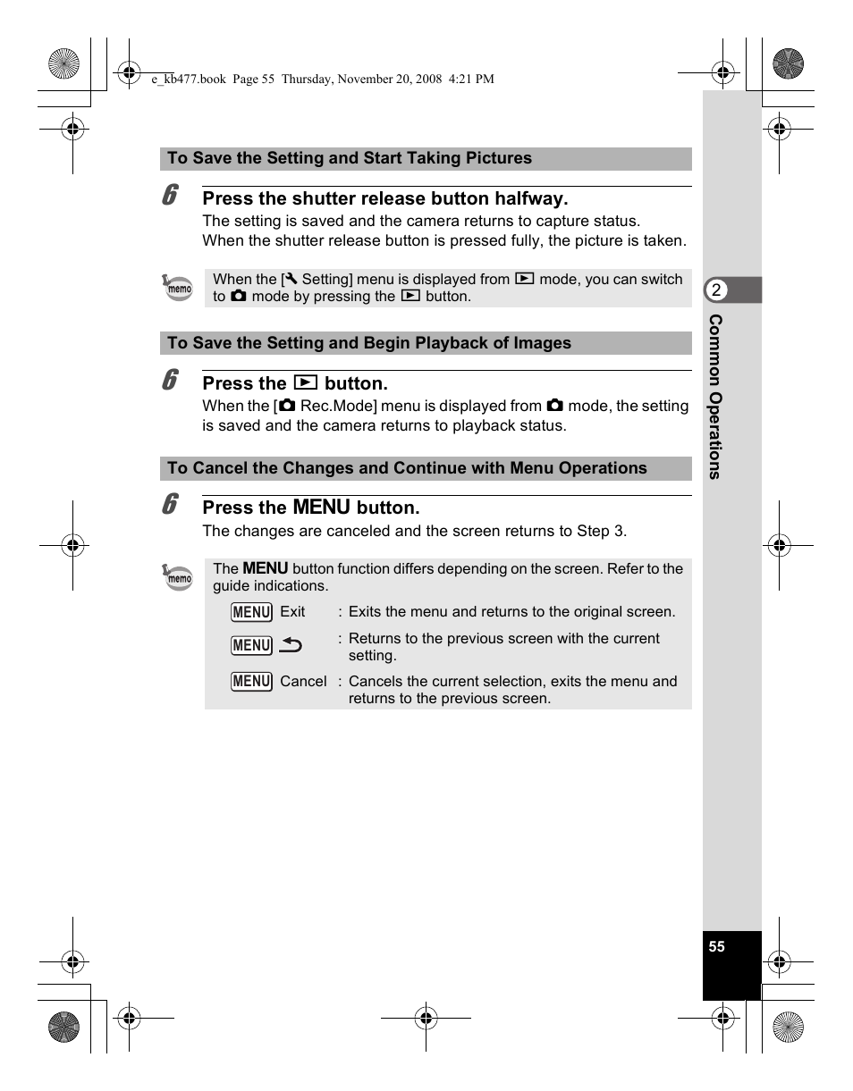 Pentax Optio E70 User Manual | Page 57 / 225