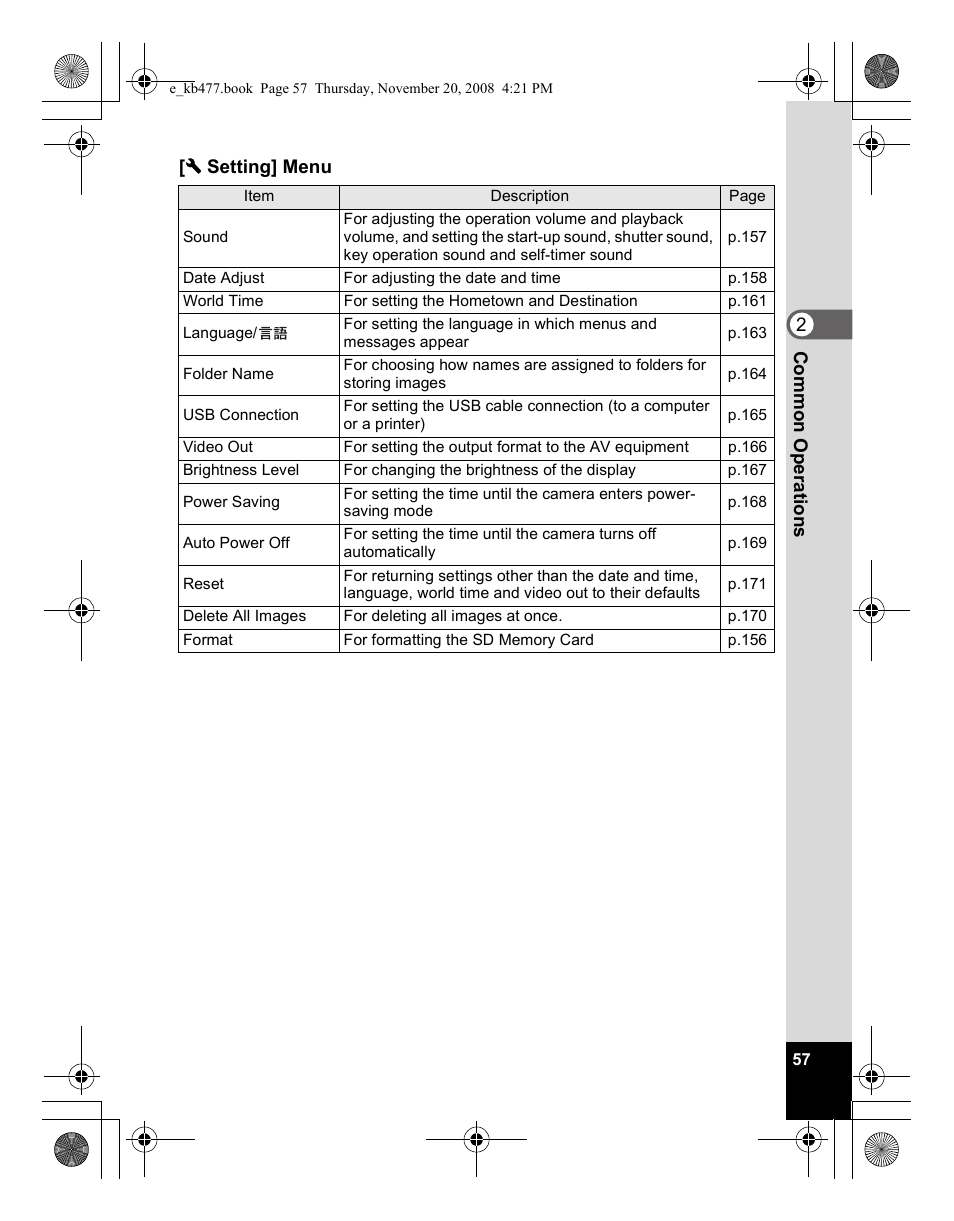 Pentax Optio E70 User Manual | Page 59 / 225