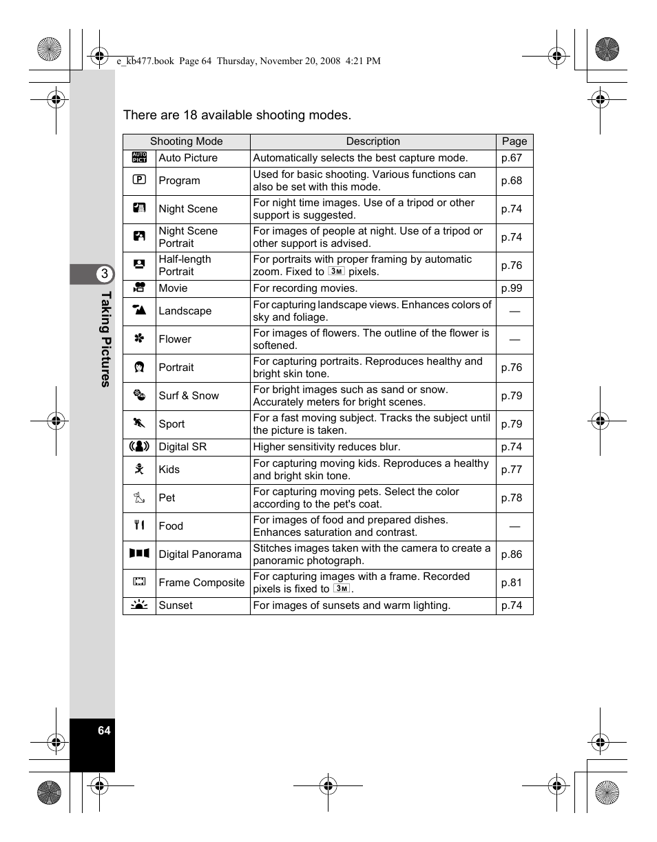 Pentax Optio E70 User Manual | Page 66 / 225