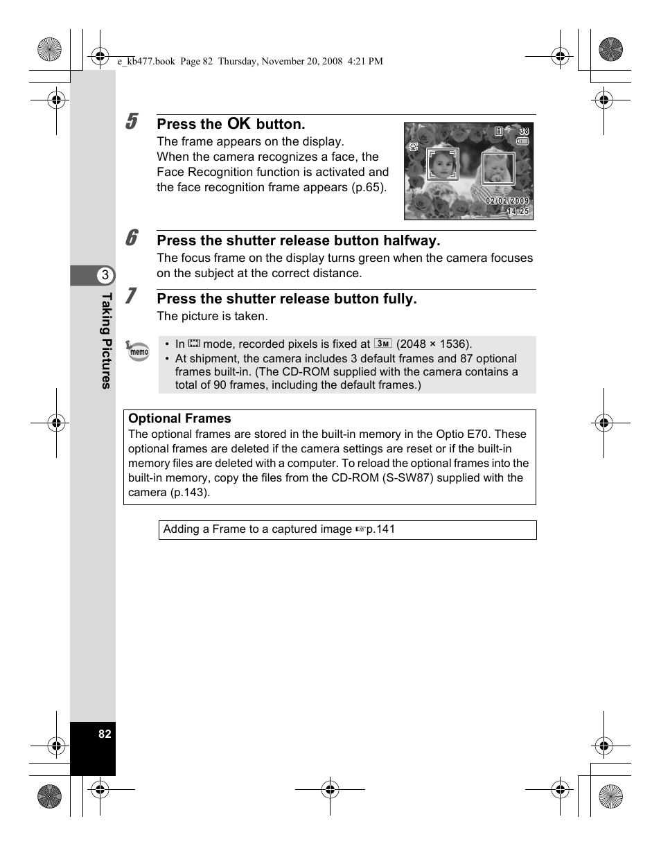 Pentax Optio E70 User Manual | Page 84 / 225