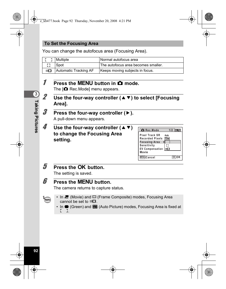 Pentax Optio E70 User Manual | Page 94 / 225