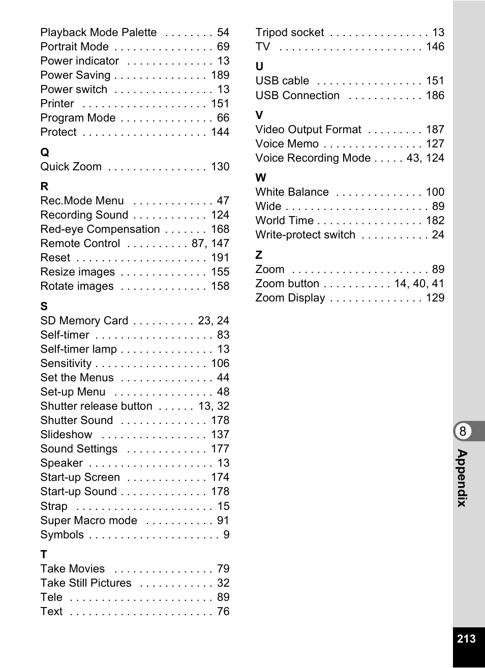Pentax Optio S12 User Manual | Page 215 / 216