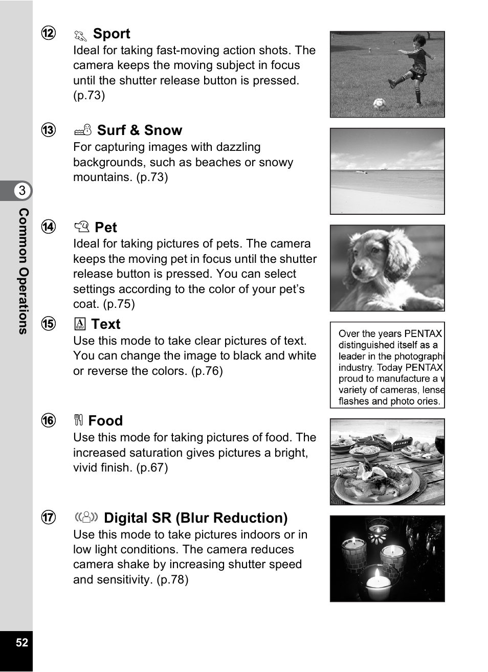 Pentax Optio S12 User Manual | Page 54 / 216