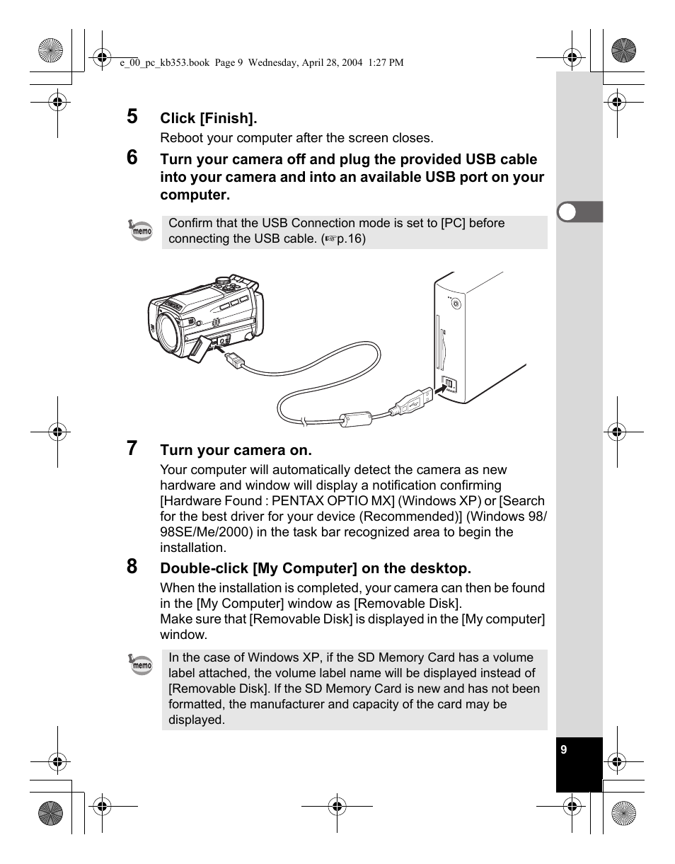 Pentax Optio MX User Manual | Page 11 / 68