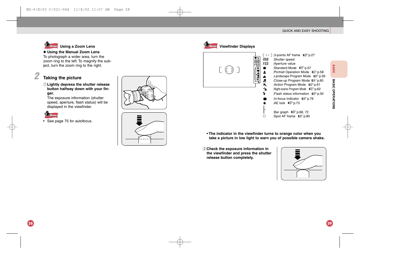 Pentax MZ-6 User Manual | Page 20 / 77