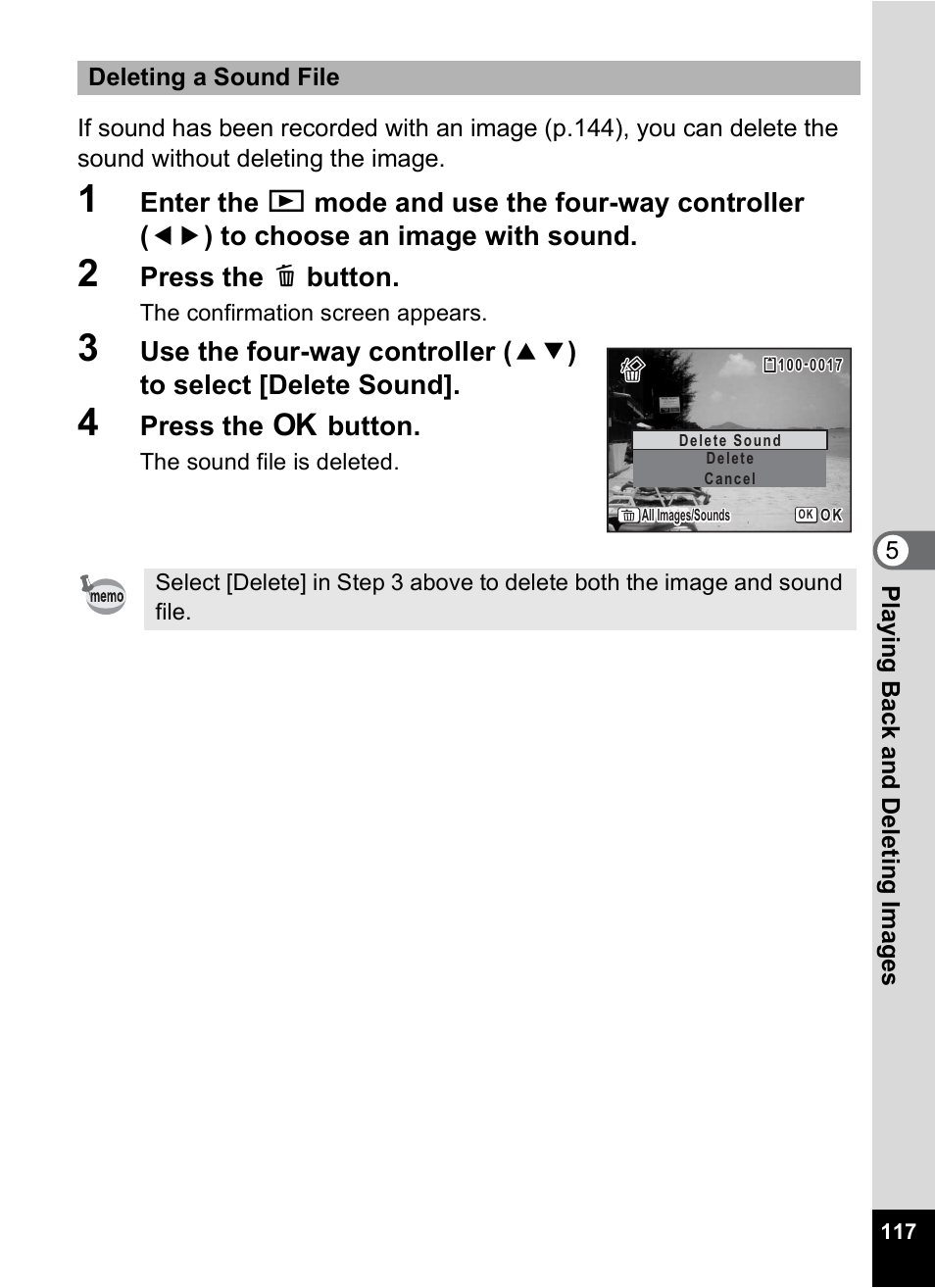 Press the i button, Press the 4 button | Pentax Optio M30 User Manual | Page 119 / 188