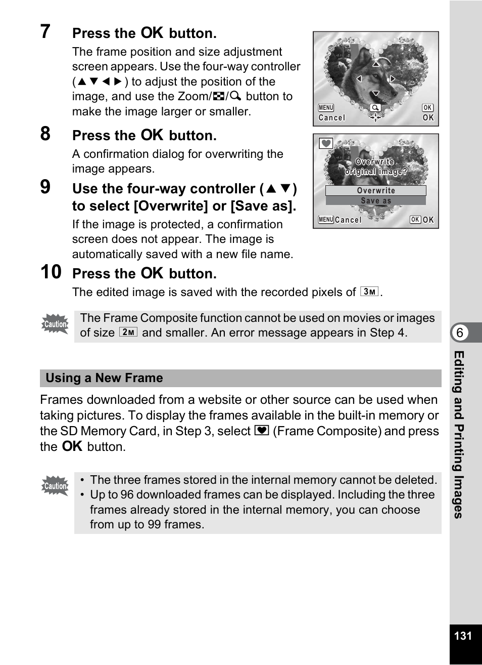 Press the 4 button | Pentax Optio M30 User Manual | Page 133 / 188