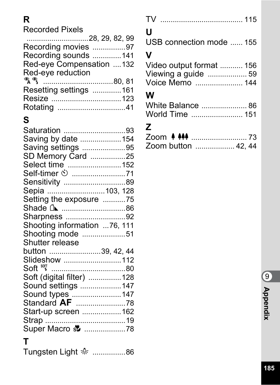 Pentax Optio M30 User Manual | Page 187 / 188