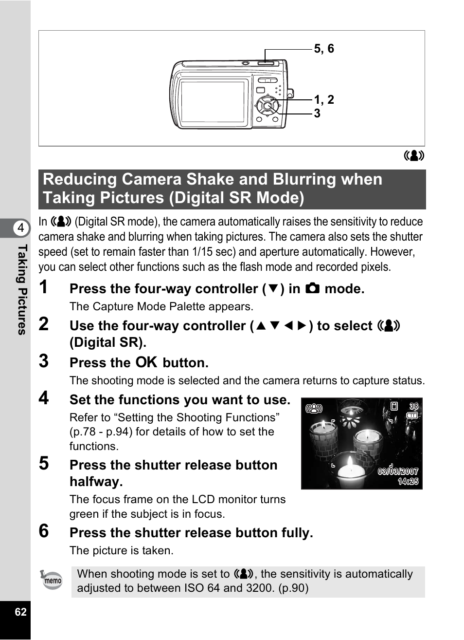 Pentax Optio M30 User Manual | Page 64 / 188