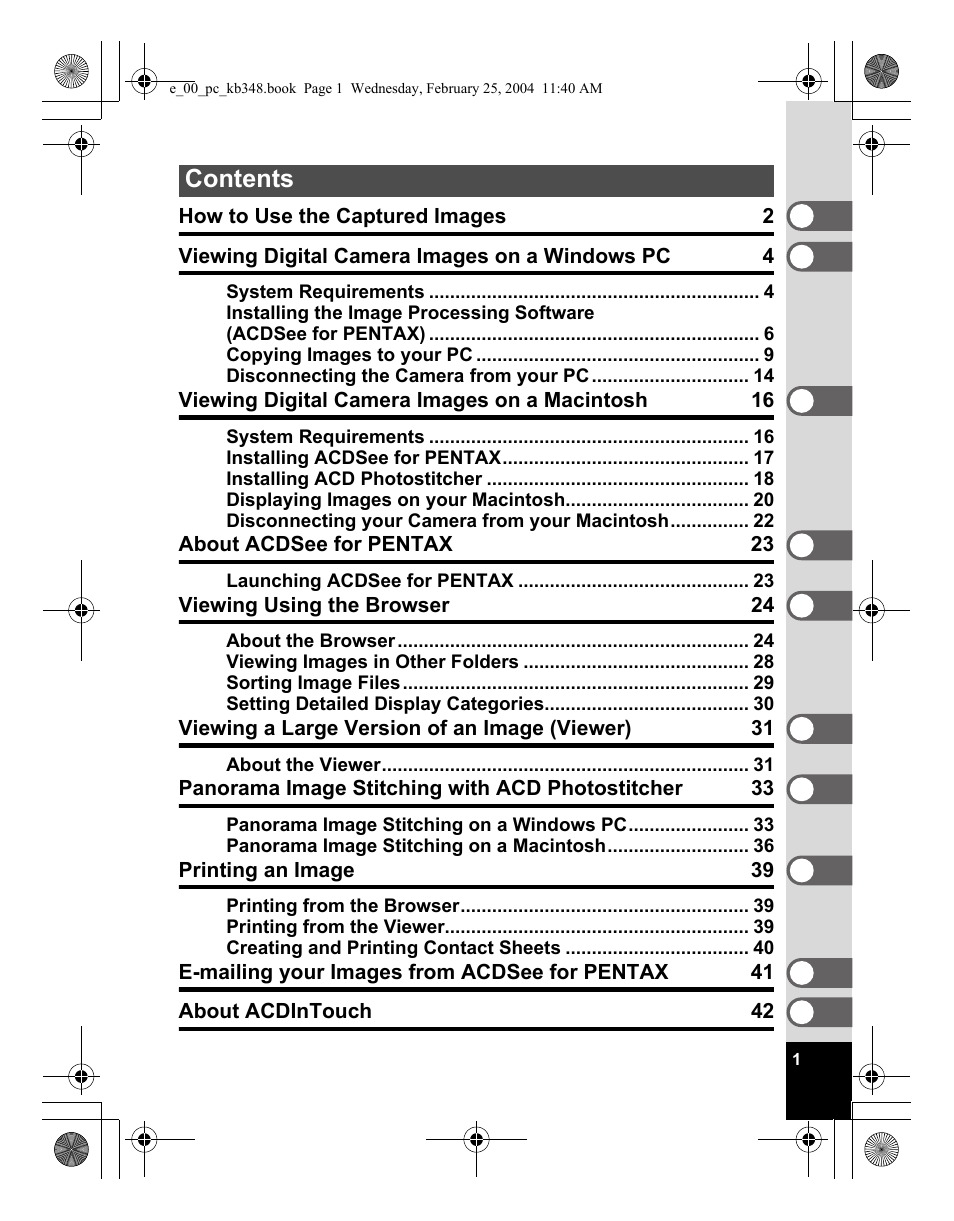Pentax OPTIO S40 User Manual | Page 3 / 48