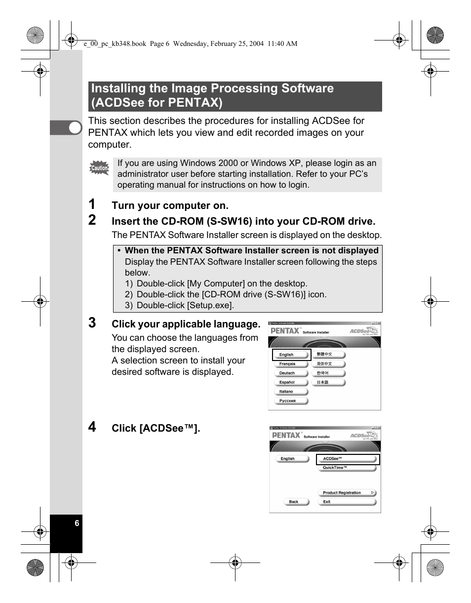 Pentax OPTIO S40 User Manual | Page 8 / 48