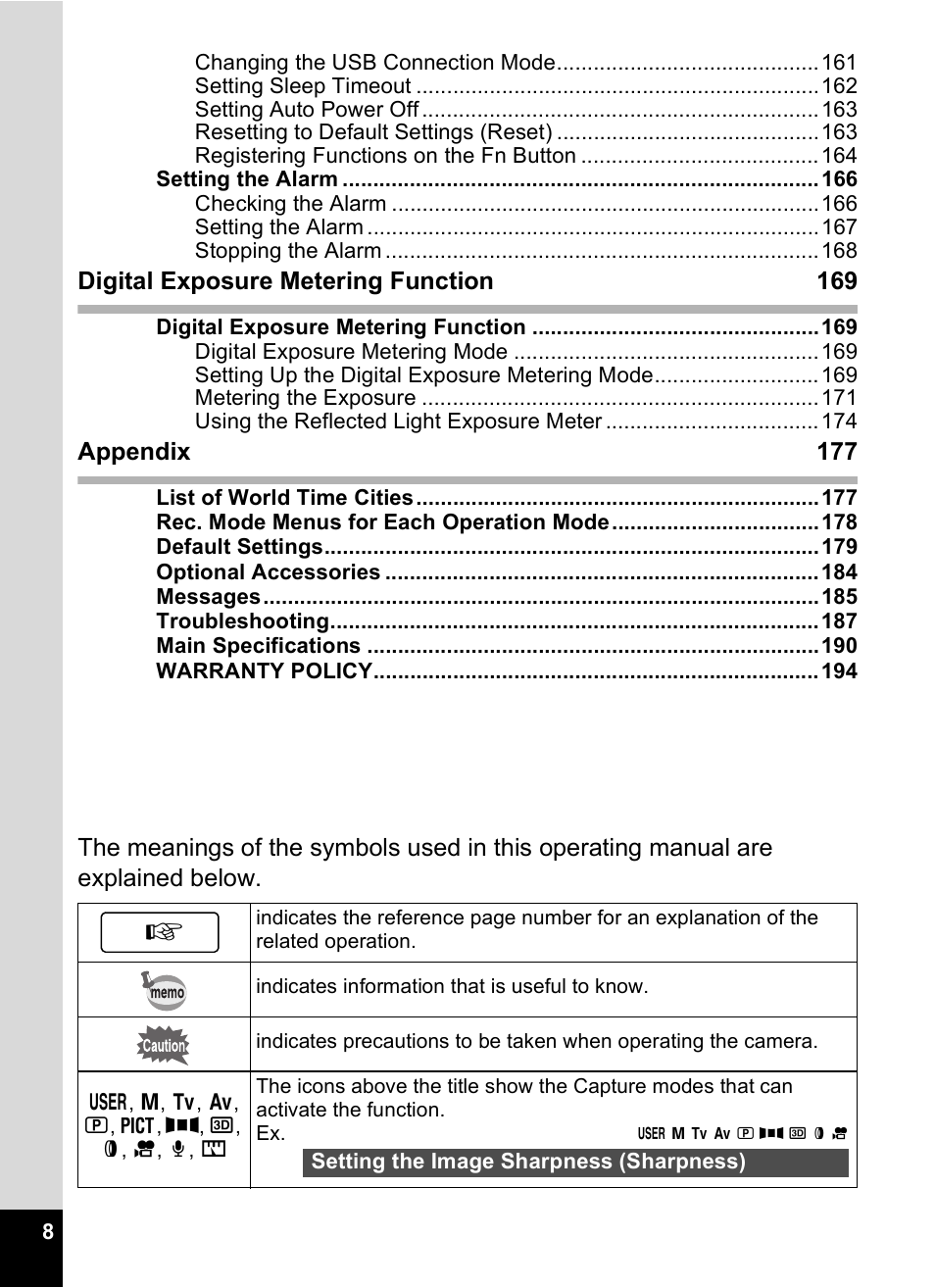 Pentax Optio Digital Camera 750Z User Manual | Page 10 / 200