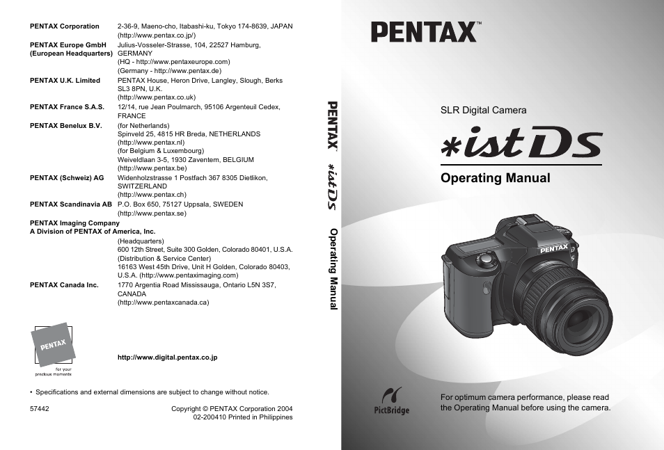 Pentax *ist IST DS User Manual | 208 pages