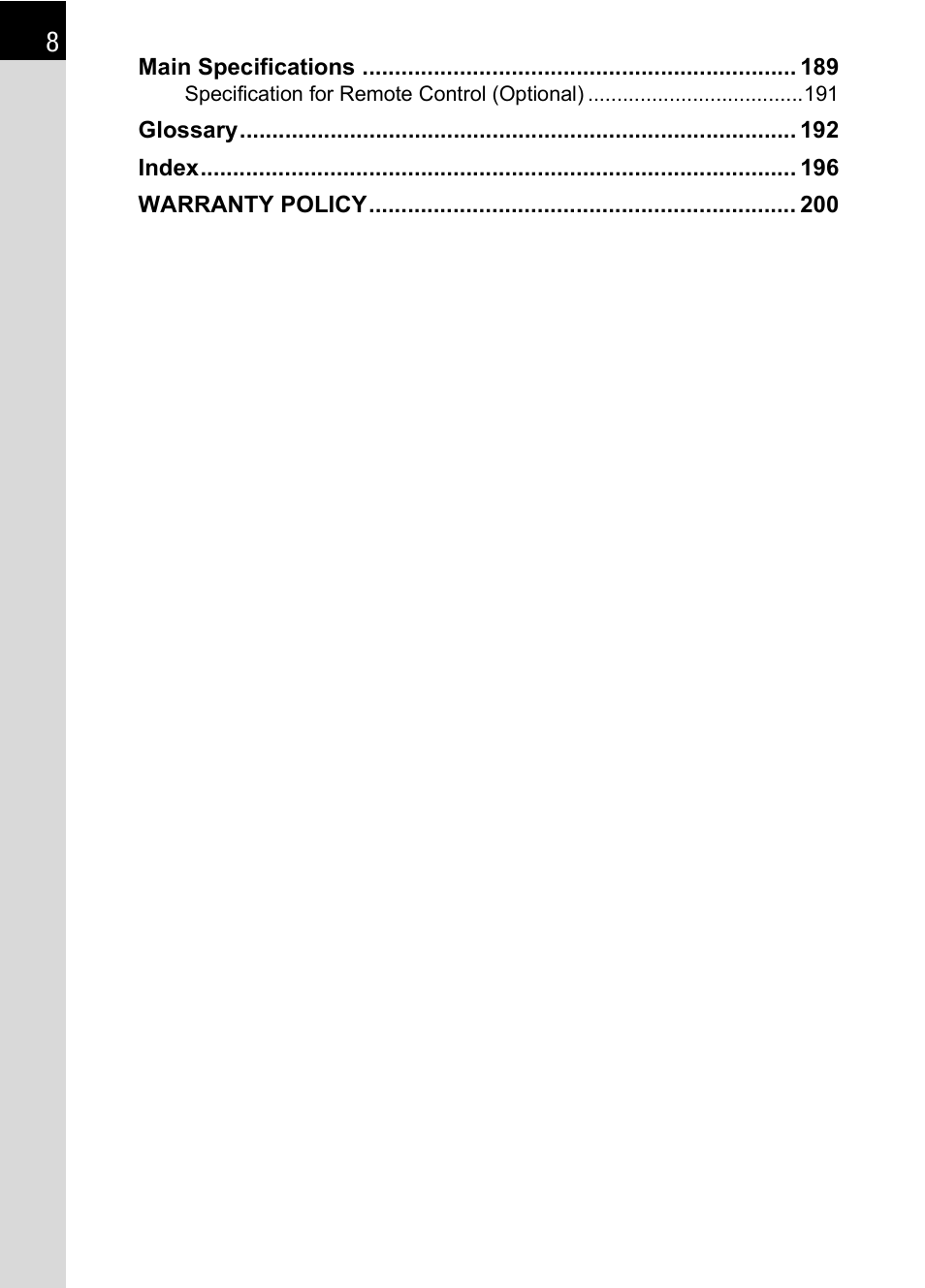 Pentax *ist IST DS User Manual | Page 10 / 208