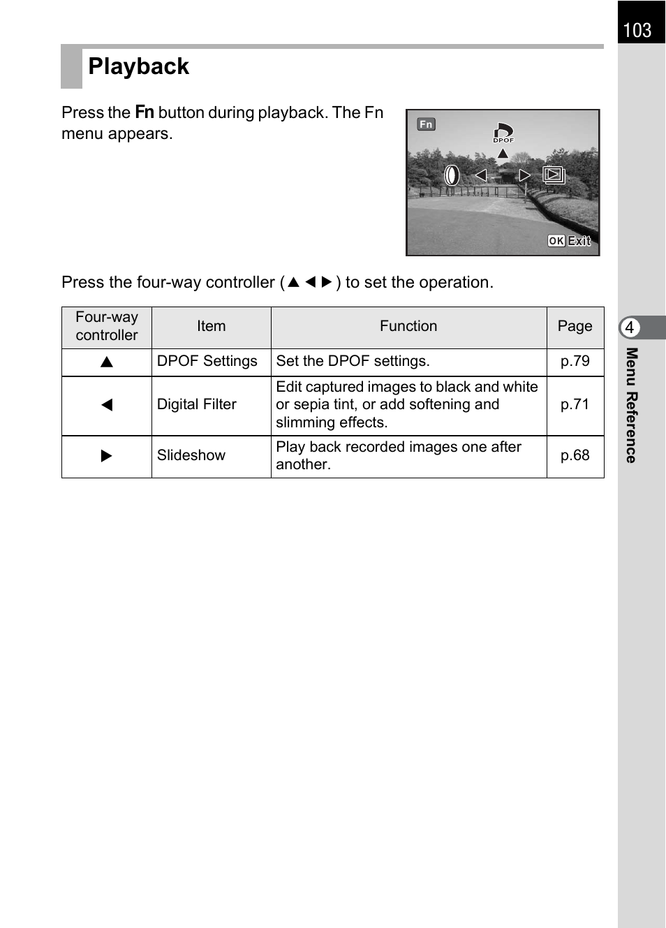 Playback | Pentax *ist IST DS User Manual | Page 105 / 208