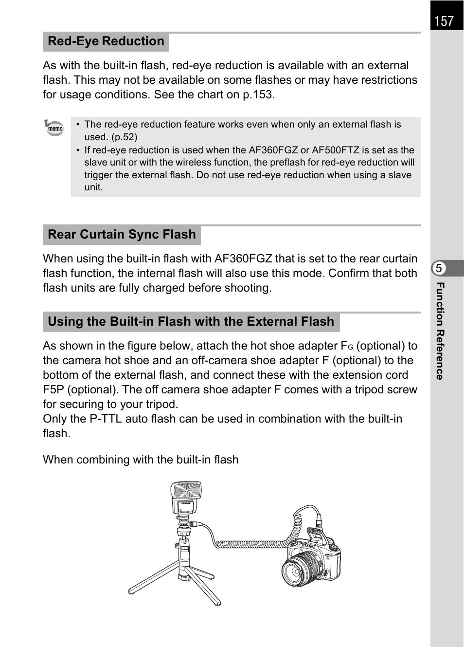 Red-eye reduction | Pentax *ist IST DS User Manual | Page 159 / 208