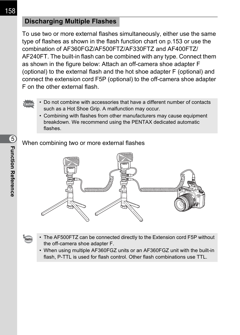 Discharging multiple flashes | Pentax *ist IST DS User Manual | Page 160 / 208